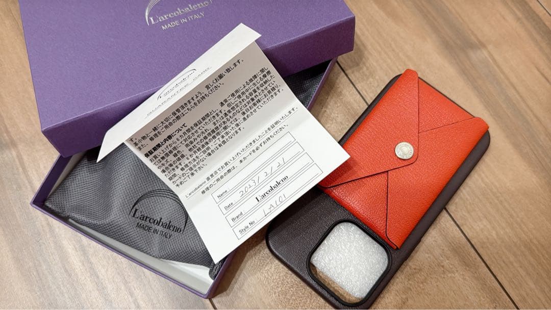 新品未使用ラルコバレーノ Larcobaleno iPhone14pro ケース