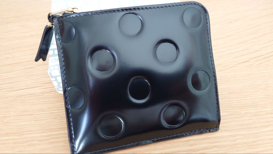 コムデギャルソン L字型ミニ財布 ポルカドット
