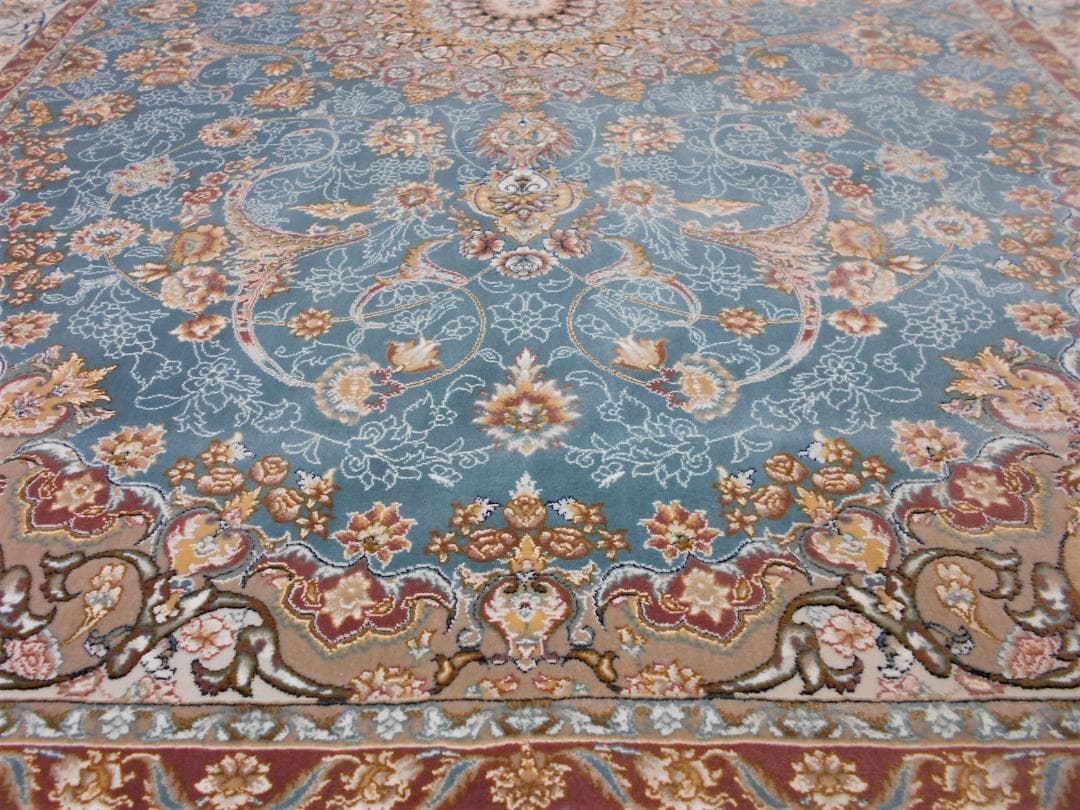 225万ノット！超高密度織 絨毯！本場 イラン産150×225cm‐201701