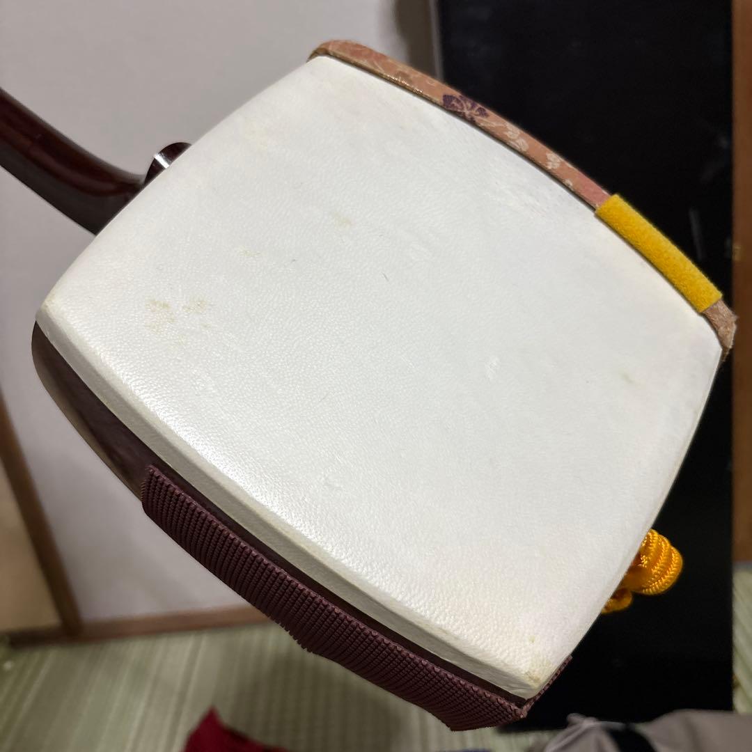 三味線　バチ　三絃駒　木製ハードケース 　和楽器　弦楽器　ケースカバー
