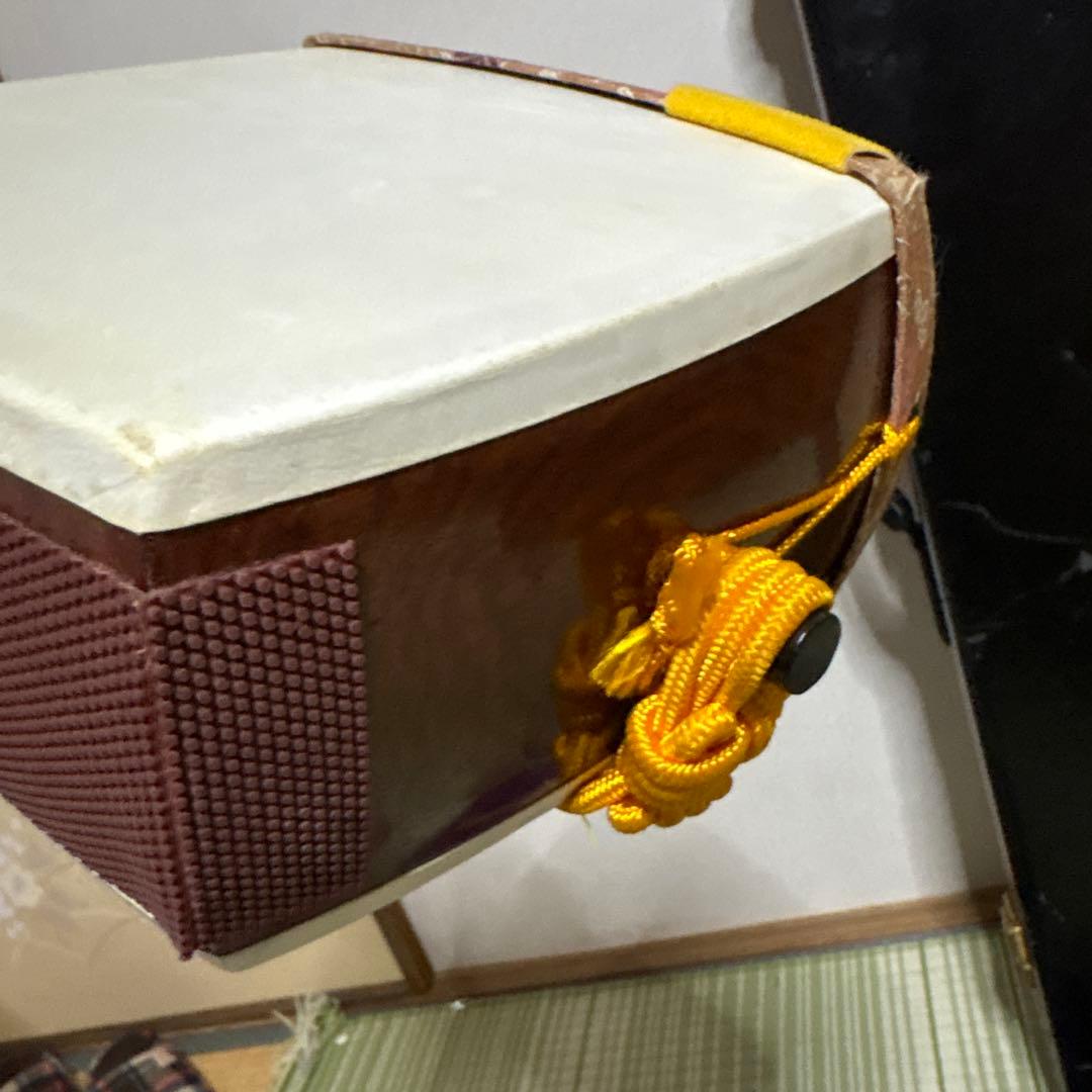 三味線　バチ　三絃駒　木製ハードケース 　和楽器　弦楽器　ケースカバー