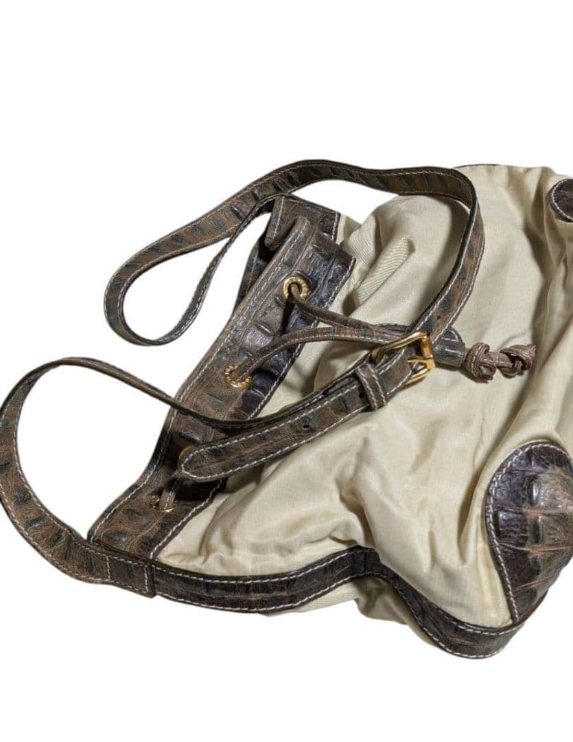 フェンディ FENDI 巾着 バケットバッグ クロコ型押し ヴィンテージ 正規品