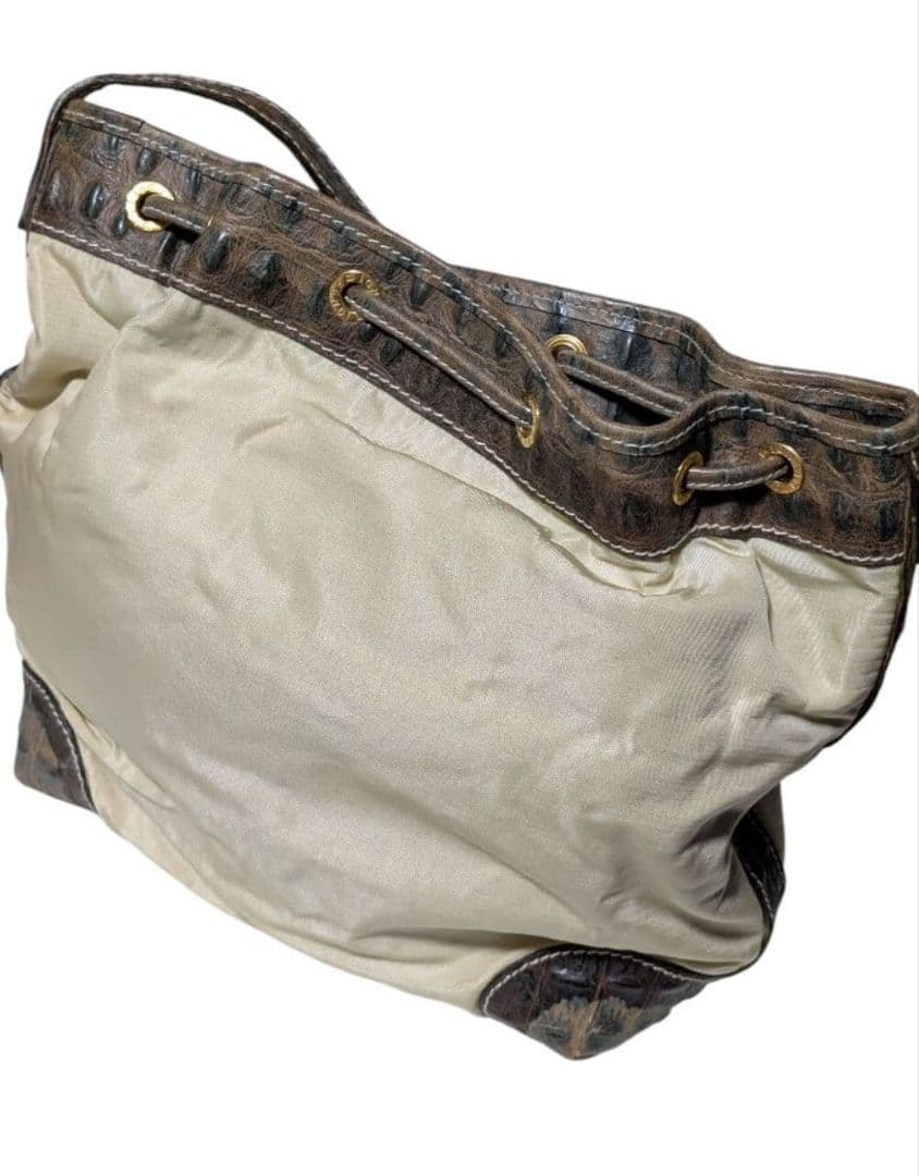 フェンディ FENDI 巾着 バケットバッグ クロコ型押し ヴィンテージ 正規品