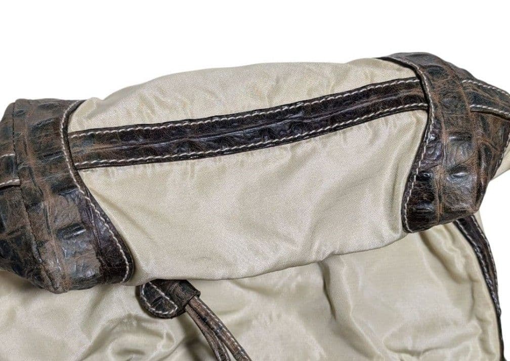 フェンディ FENDI 巾着 バケットバッグ クロコ型押し ヴィンテージ 正規品