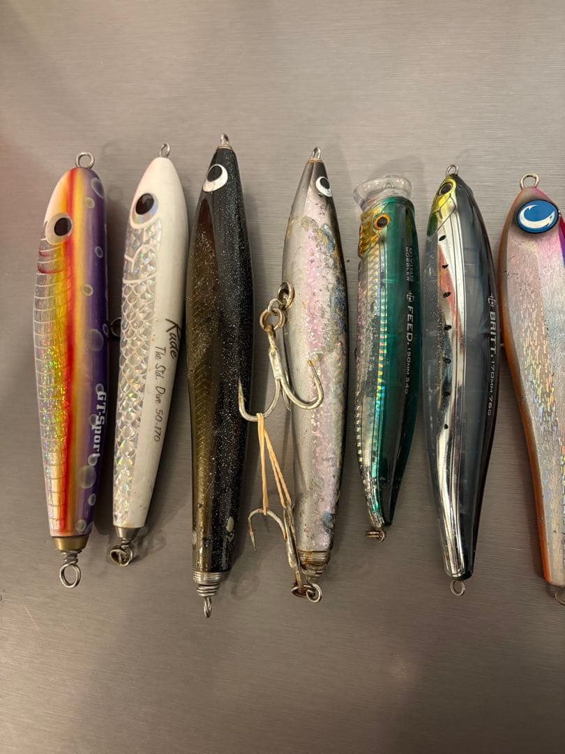 大物ルアーまとめ売り11点　キハダ，平政，ロックショア、オフショアプラグ