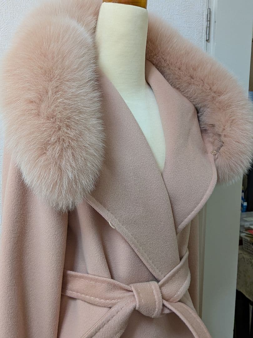 MaxMara ファーコート ベージュ系