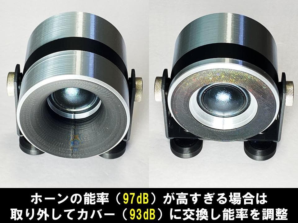 アドオン■高能率97dBホーンツイーター2個セット■ブラック/シルバーGHS02