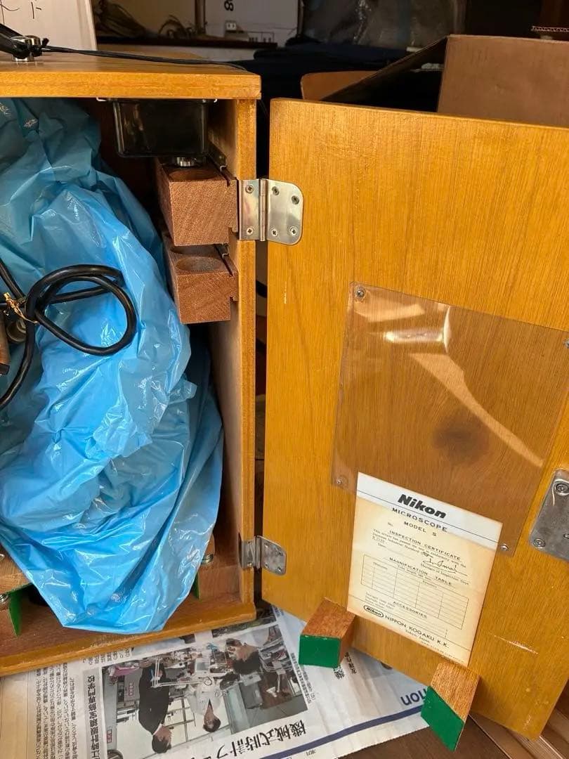 Nikon Model S 生物顕微鏡 黒モデル 木箱付き 検査証付き