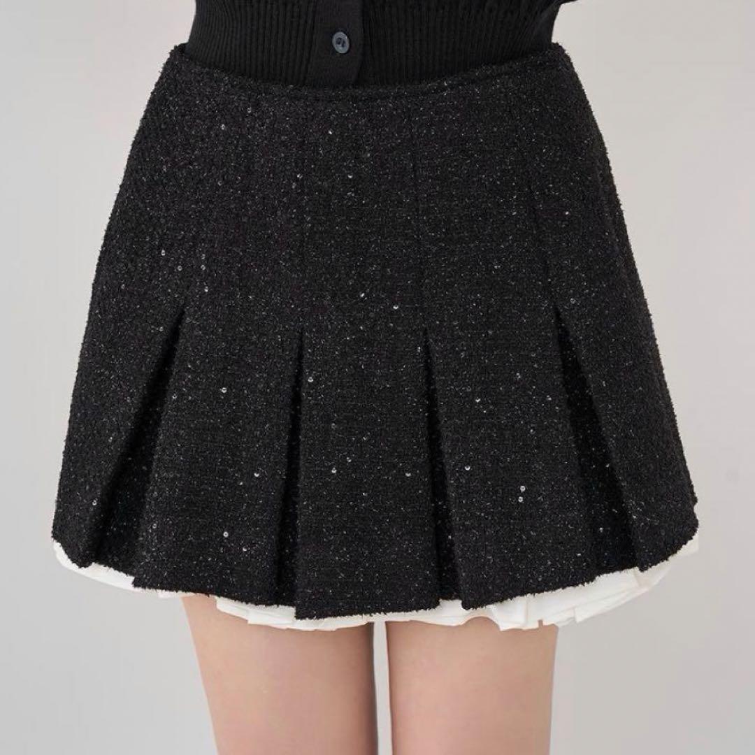 Darich スパンコールツイードスカート