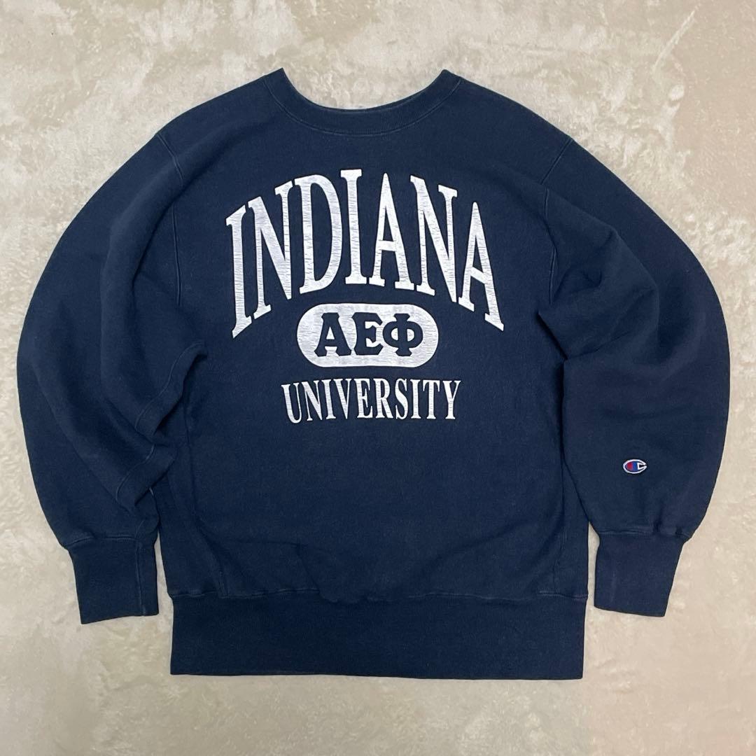 美品 アーチ3段 インディアナ 刺繍タグ リバースウィーブ チャンピオン