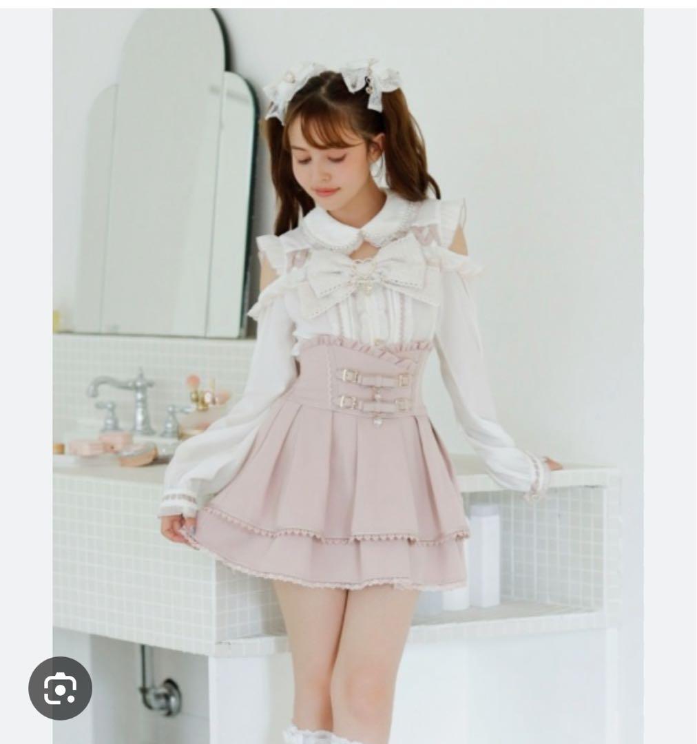 LIZLISA 2連リボンスカパン