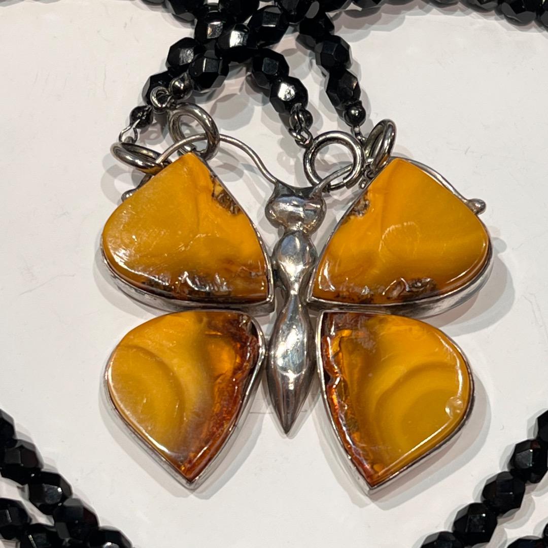 A80 ロイヤルアンバー★ネックレス SILVER