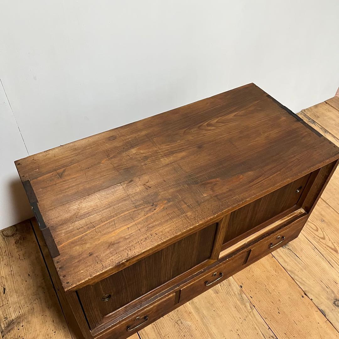 アンティーク タンス チェスト テレビ台 ローボード 展示台 無垢材 z723