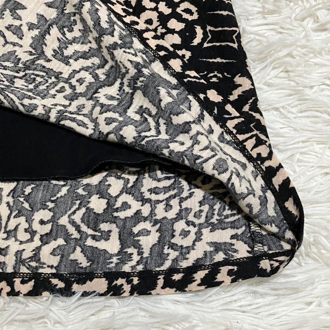 白タグ マックスマーラ カシュクール総柄ワンピース ４２ ウール