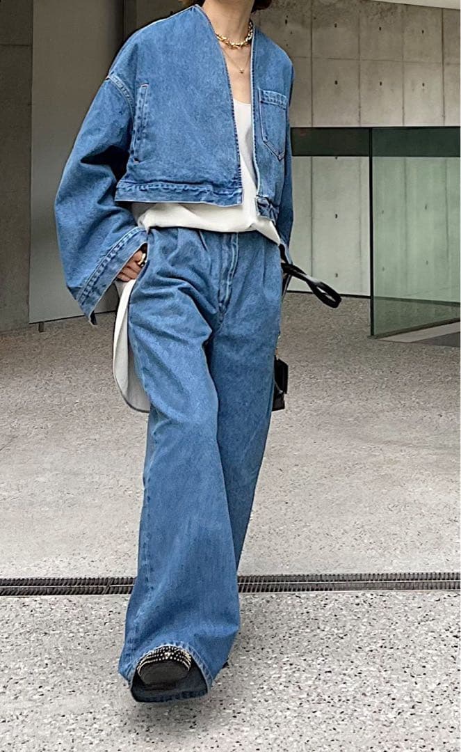 CHIEKO+ チェコプラス 新品タグ付　デニムTEDDY ショートジャケット