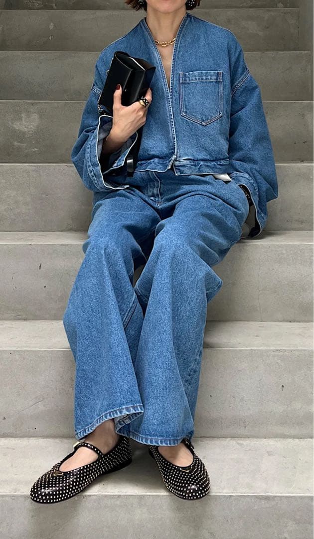 CHIEKO+ チェコプラス 新品タグ付　デニムTEDDY ショートジャケット