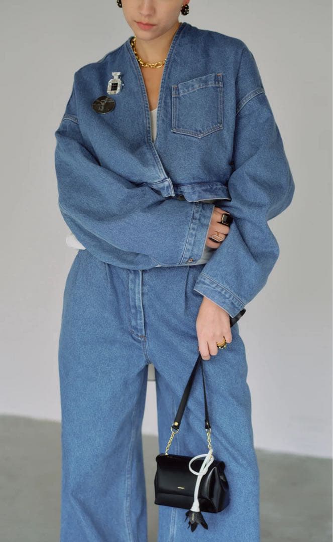 CHIEKO+ チェコプラス 新品タグ付　デニムTEDDY ショートジャケット