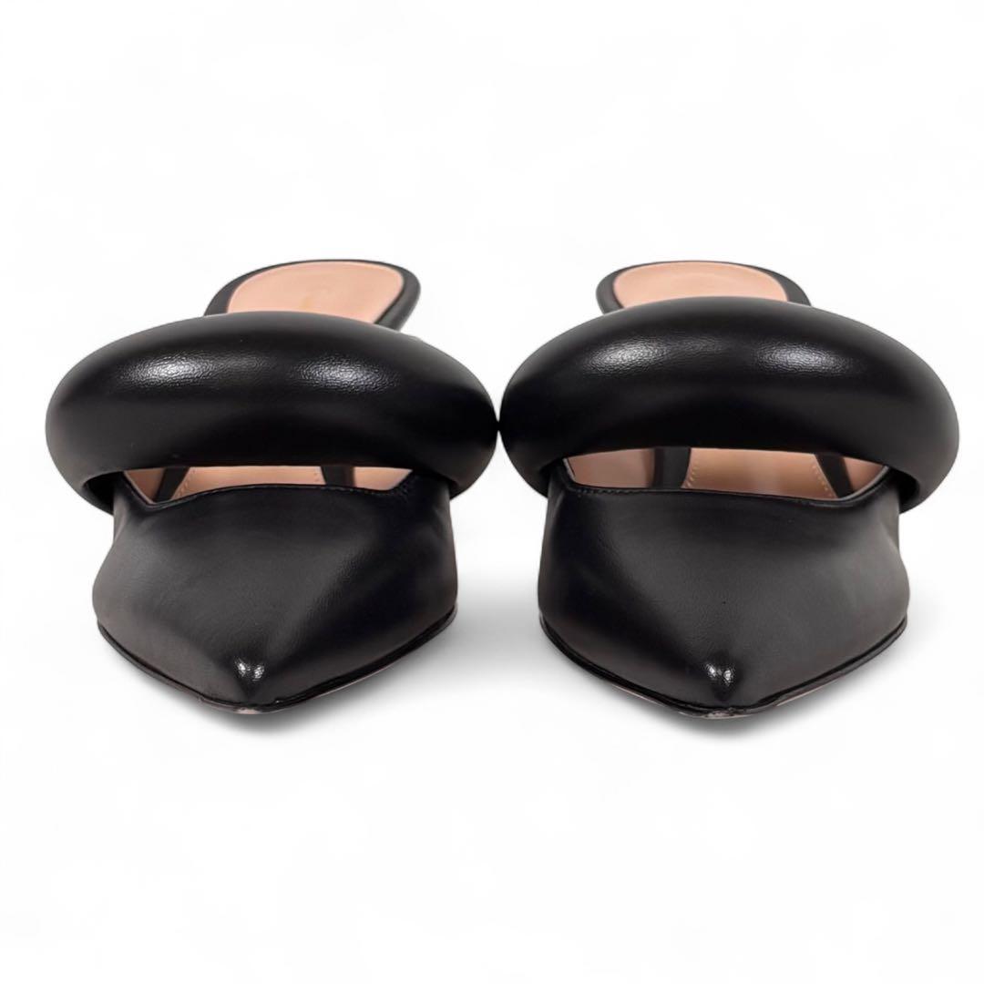 ほぼ新品 ジャンヴィットロッシ 35 22 レザー ミュール ブラック 黒