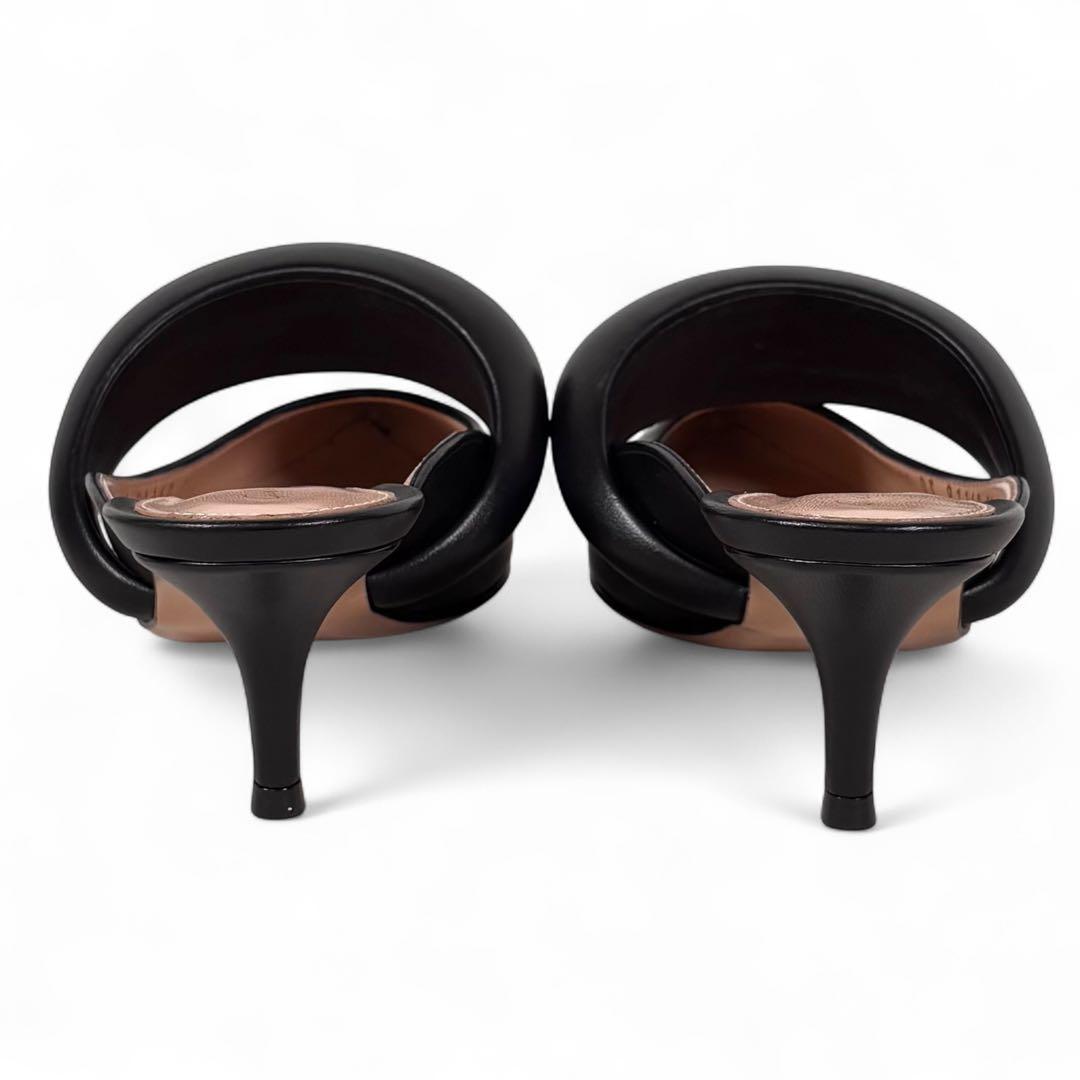 ほぼ新品 ジャンヴィットロッシ 35 22 レザー ミュール ブラック 黒