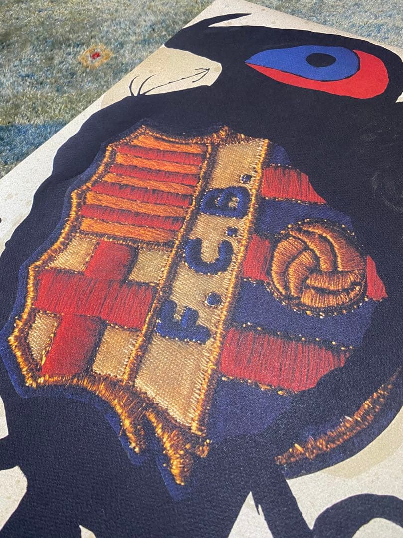 FCバルセロナ 75周年ポスター ジョアンミロ 証明書付き