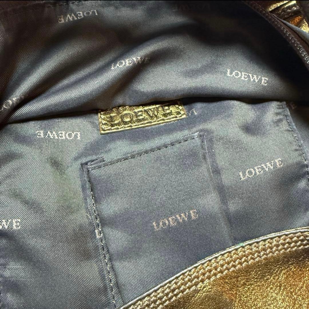 LOEWE アナグラム ナッパアイレ ラムレザー ハンドバッグ　ブロンズ