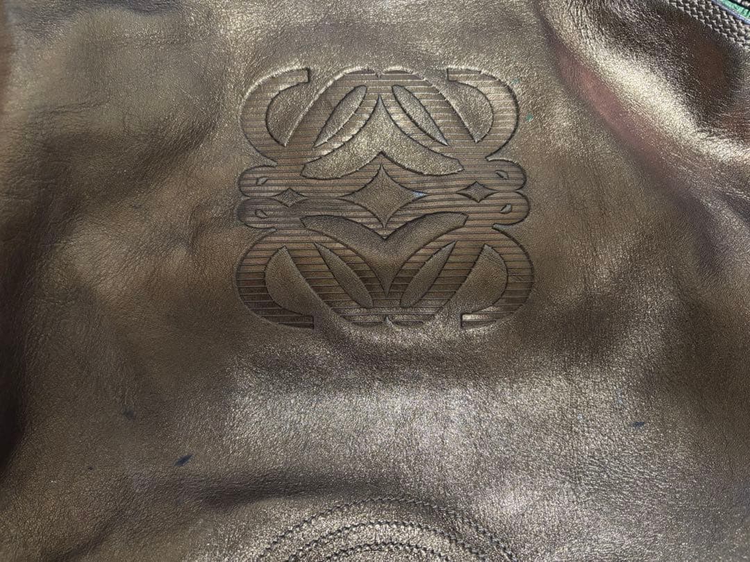 LOEWE アナグラム ナッパアイレ ラムレザー ハンドバッグ　ブロンズ