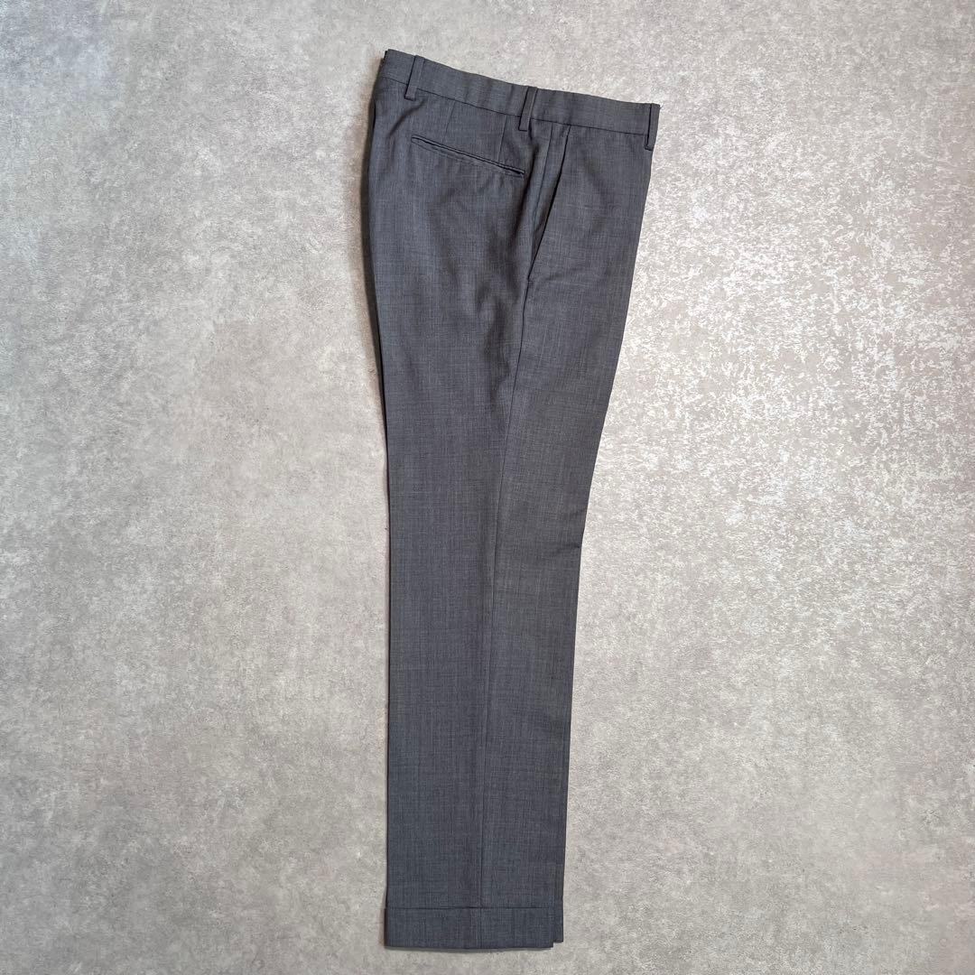 【極美品】INCOTEXインコテックス ウールスリムスラックス ライトグレー44