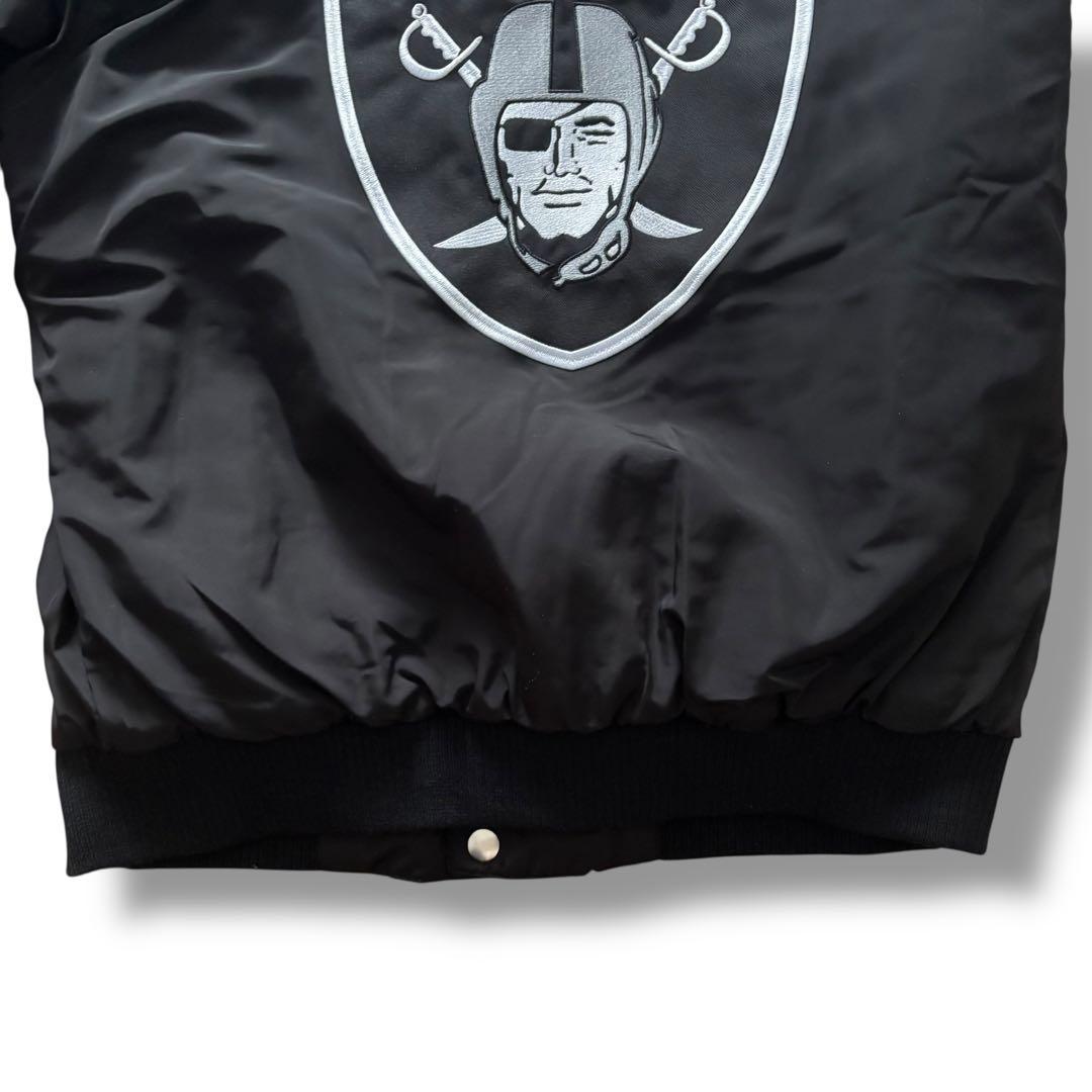 NFL レイダース スタジャン リバーシブル ブラック Lサイズ