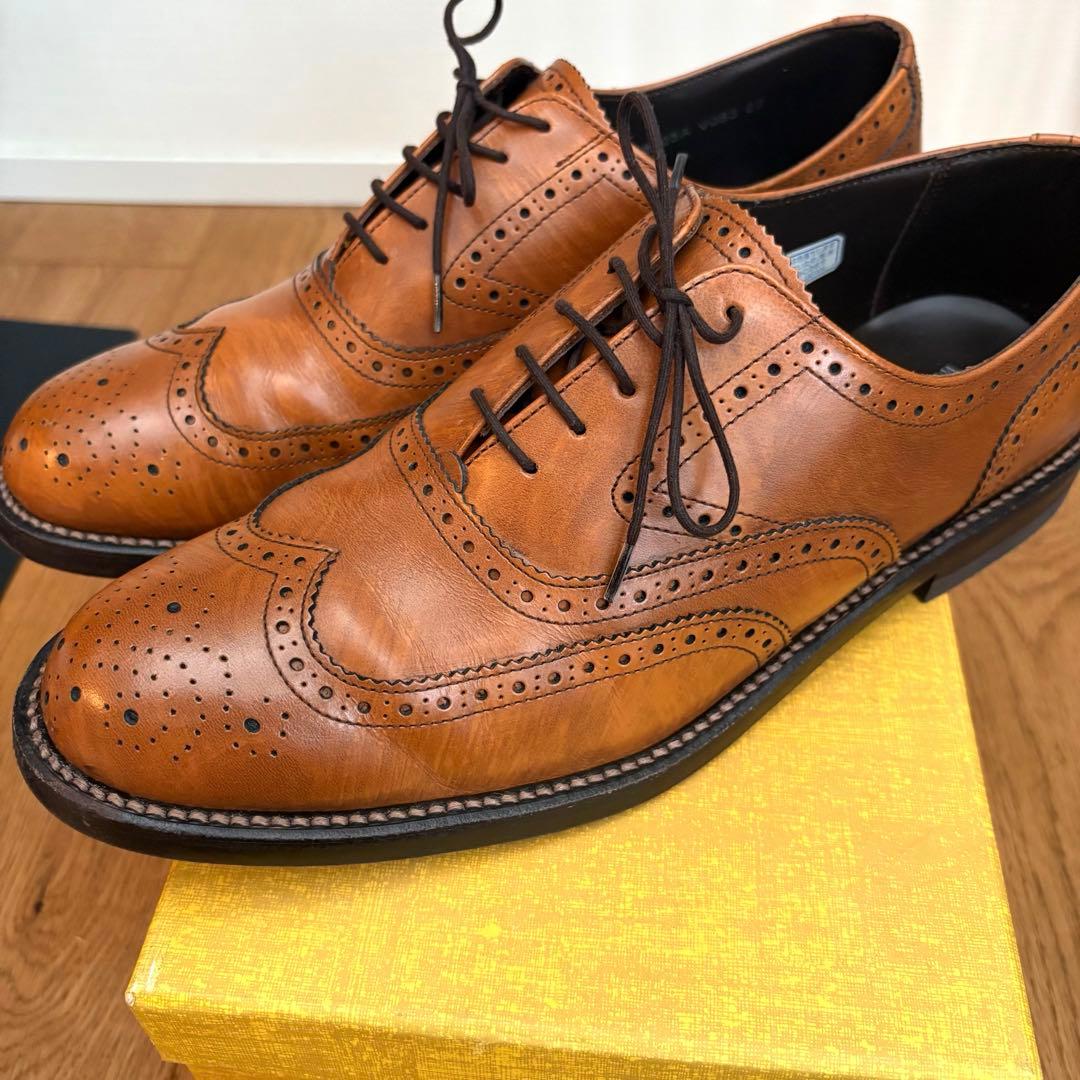 REGAL リーガルブラウンレザー ウィングチップ ビジネスシューズ