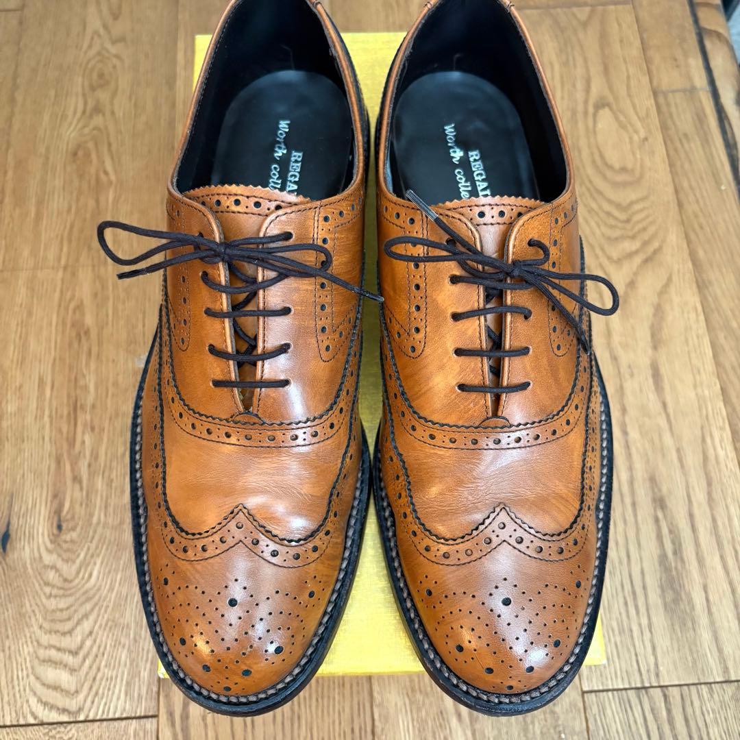 REGAL リーガルブラウンレザー ウィングチップ ビジネスシューズ