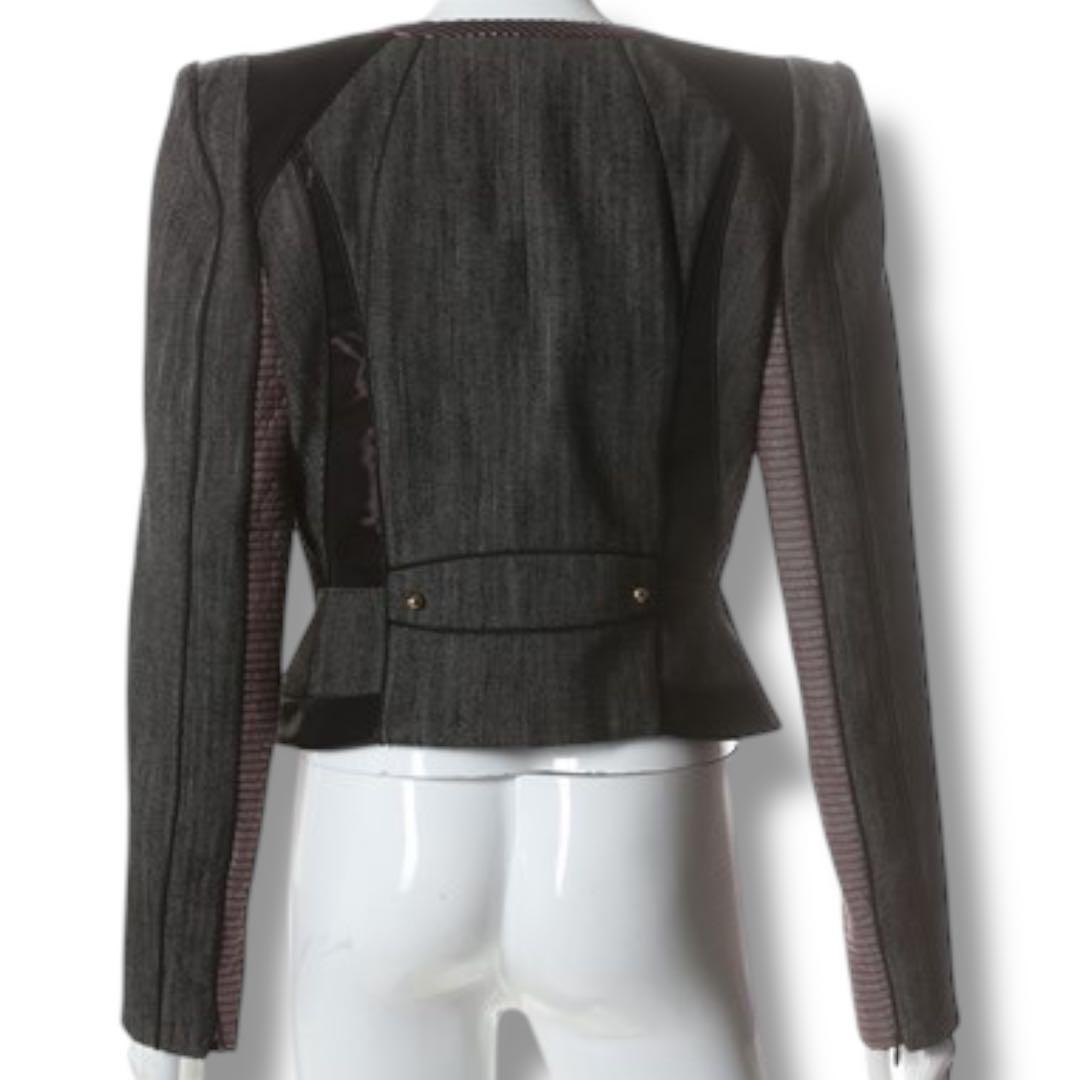 美品 LOUIS VUITTON モノグラム 異素材 切替 コルセットジャケット