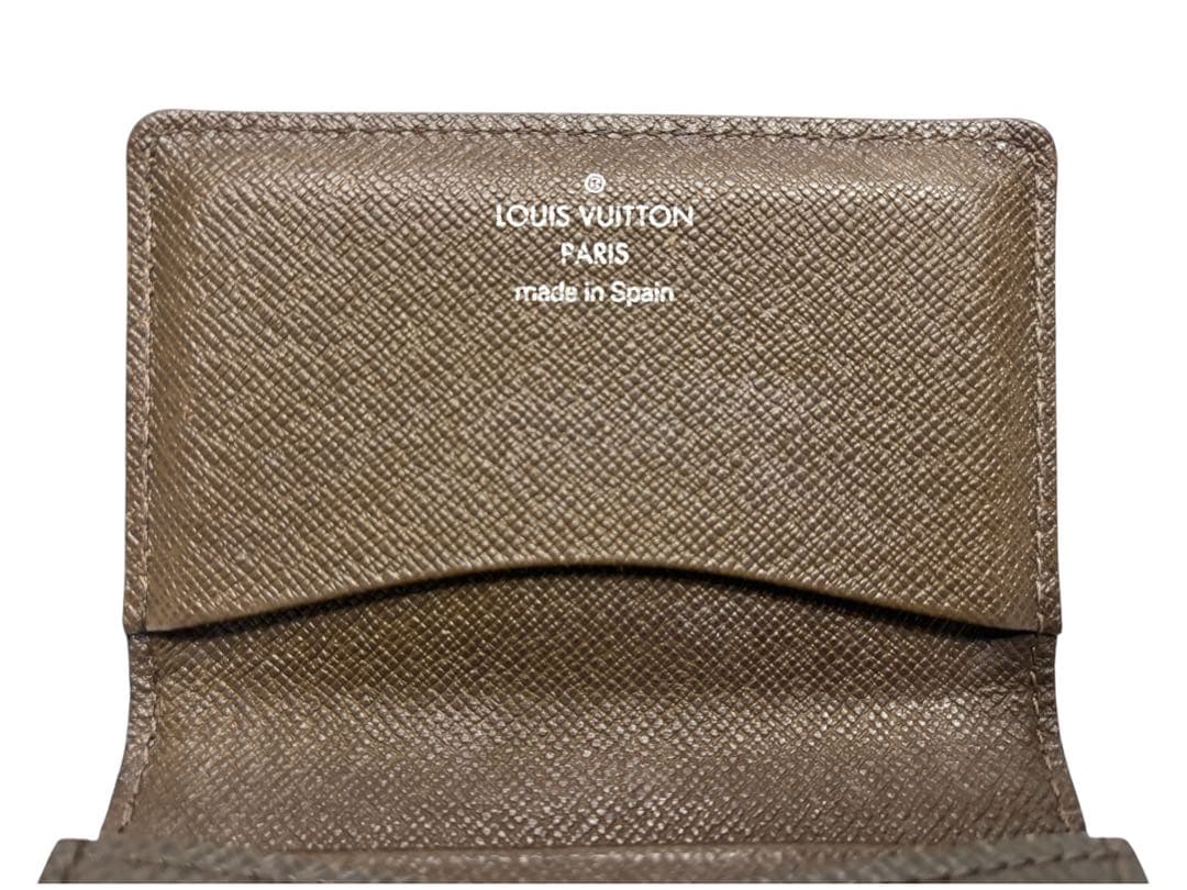 (美品)Louis Vuitton タイガ　ダークブラウン名刺入れ　カ