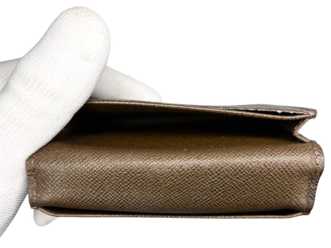 (美品)Louis Vuitton タイガ　ダークブラウン名刺入れ　カ