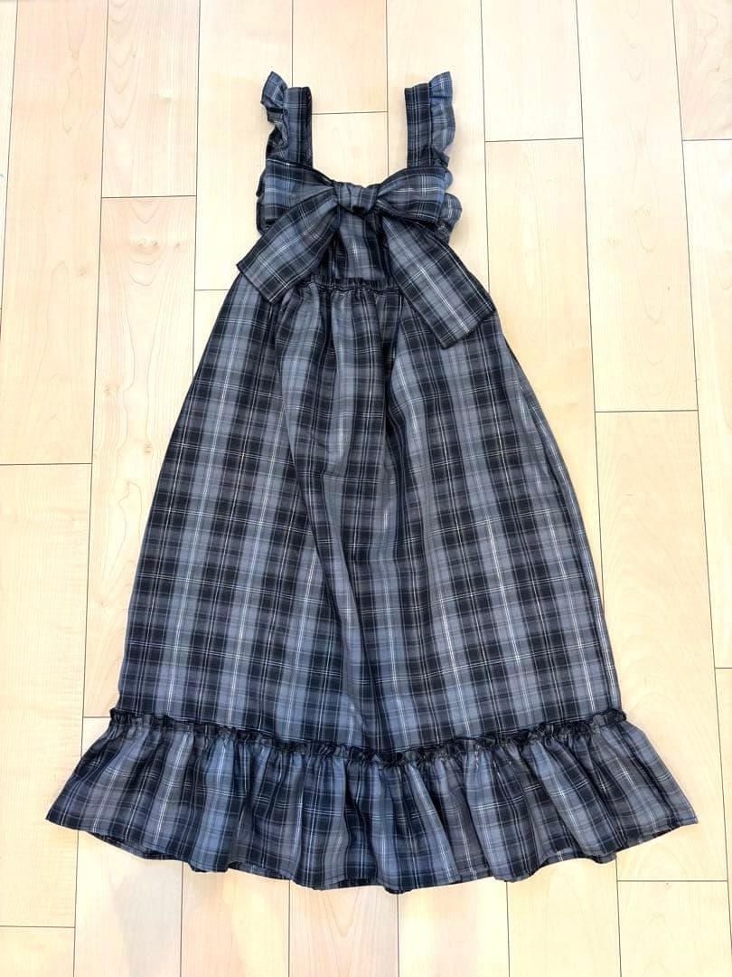 【クティールとレトロ】2WAYリボンティアードジャンパースカート＆タートル赤2点