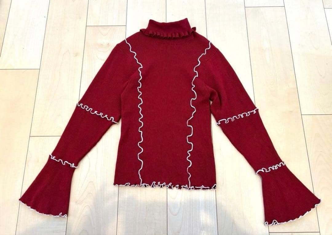 【クティールとレトロ】2WAYリボンティアードジャンパースカート＆タートル赤2点