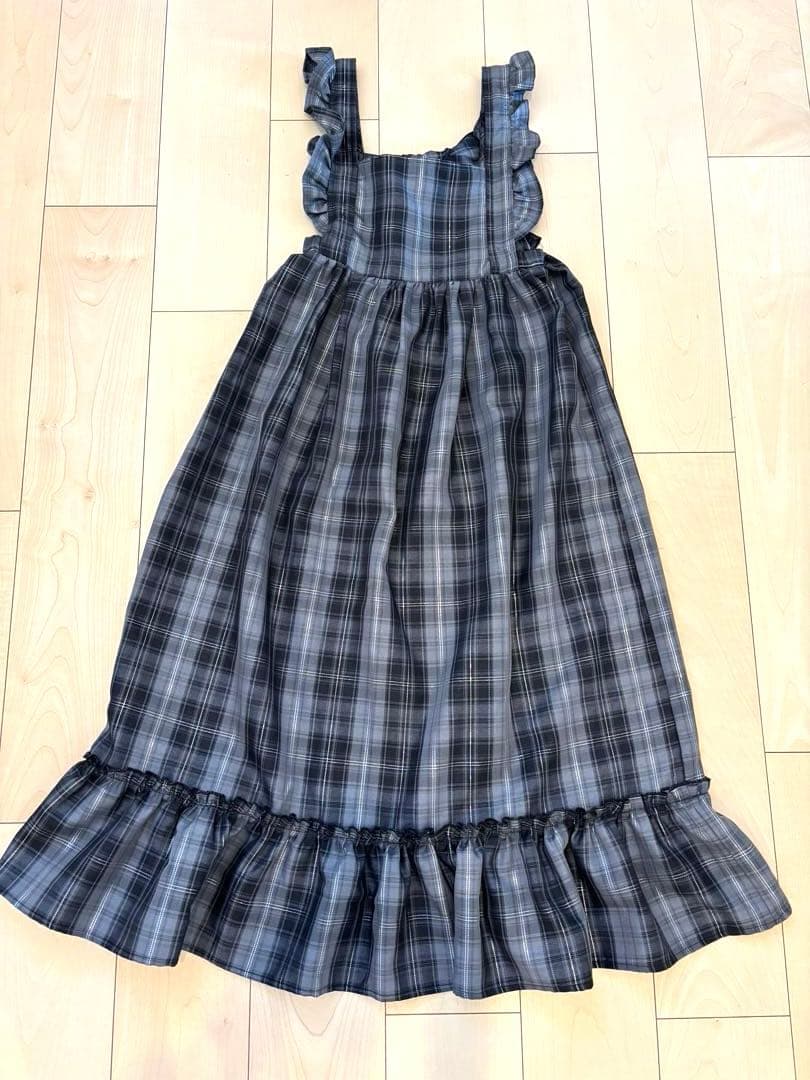 【クティールとレトロ】2WAYリボンティアードジャンパースカート＆タートル赤2点