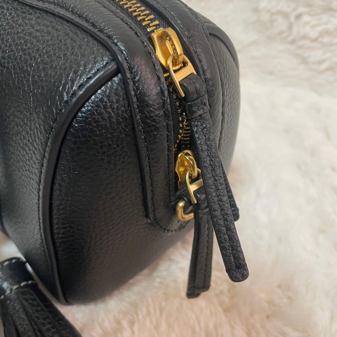 極美品‼️ トリーバーチ　レザー　ミニボストンバッグ　2WAY 黒　ハンドバッグ