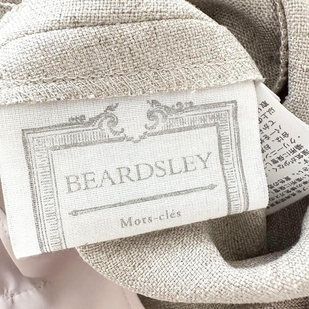 新品 ビアズリー 麻調合繊 前後パンツ 2way ガウチョ ベージュ F