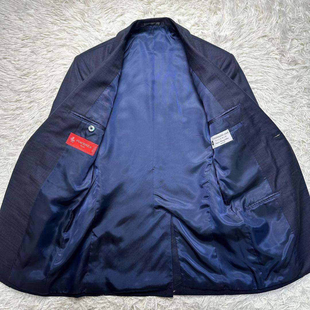 希少 極美品 トゥモローランド ピルグリム 英国×伊生地 シルク混 光沢 上下