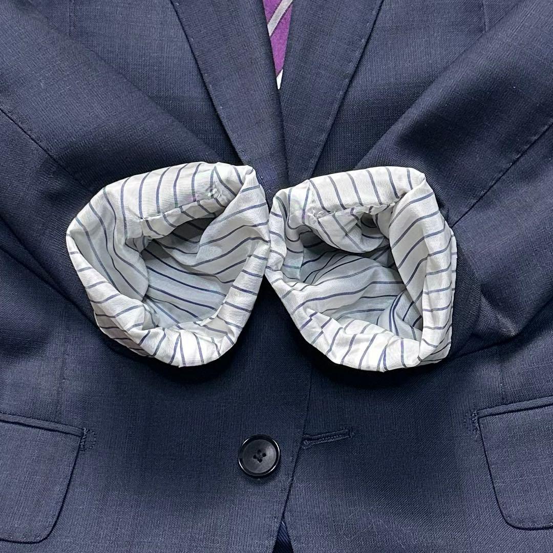 希少 極美品 トゥモローランド ピルグリム 英国×伊生地 シルク混 光沢 上下