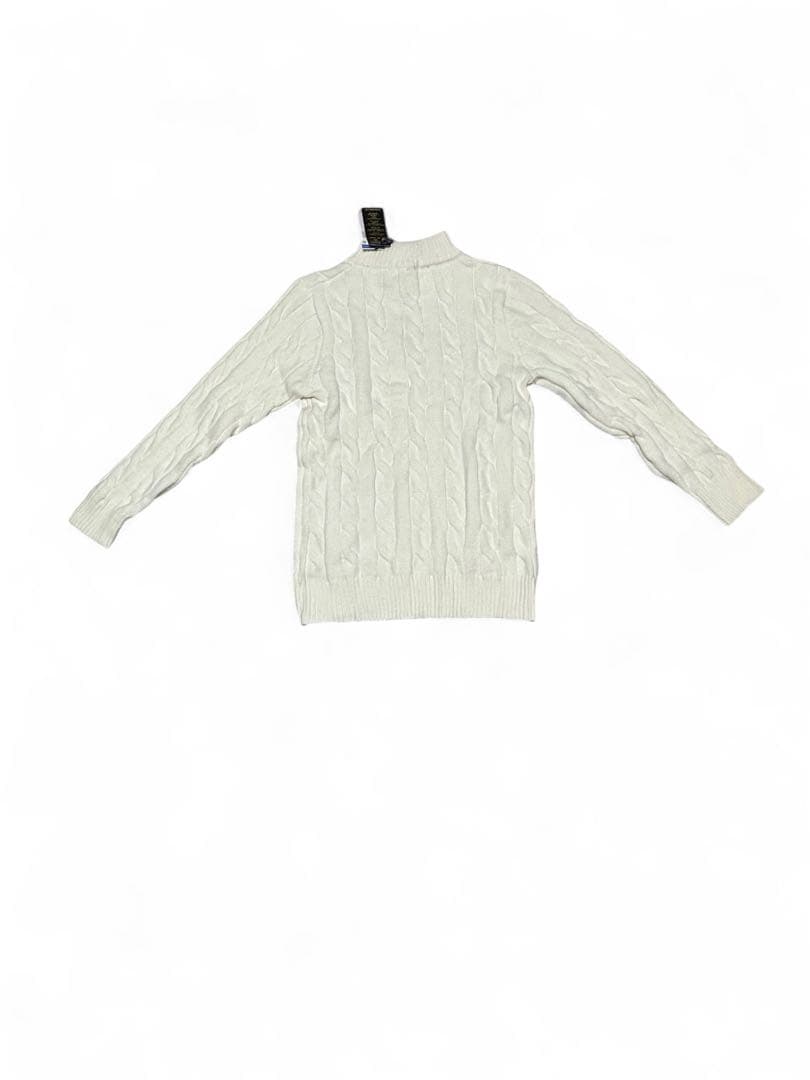 ポロ・ラルフ・ローレン ホワイト ケーブルニットセーター