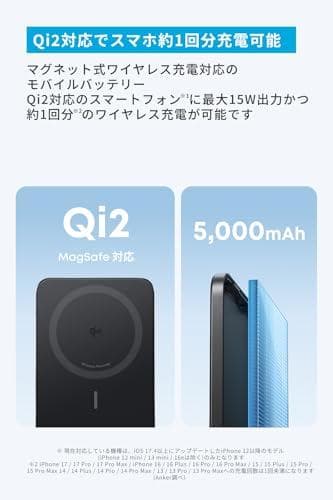 スマホアクセサリー Anker Nano Power Bank (5000mAh, MagGo, m