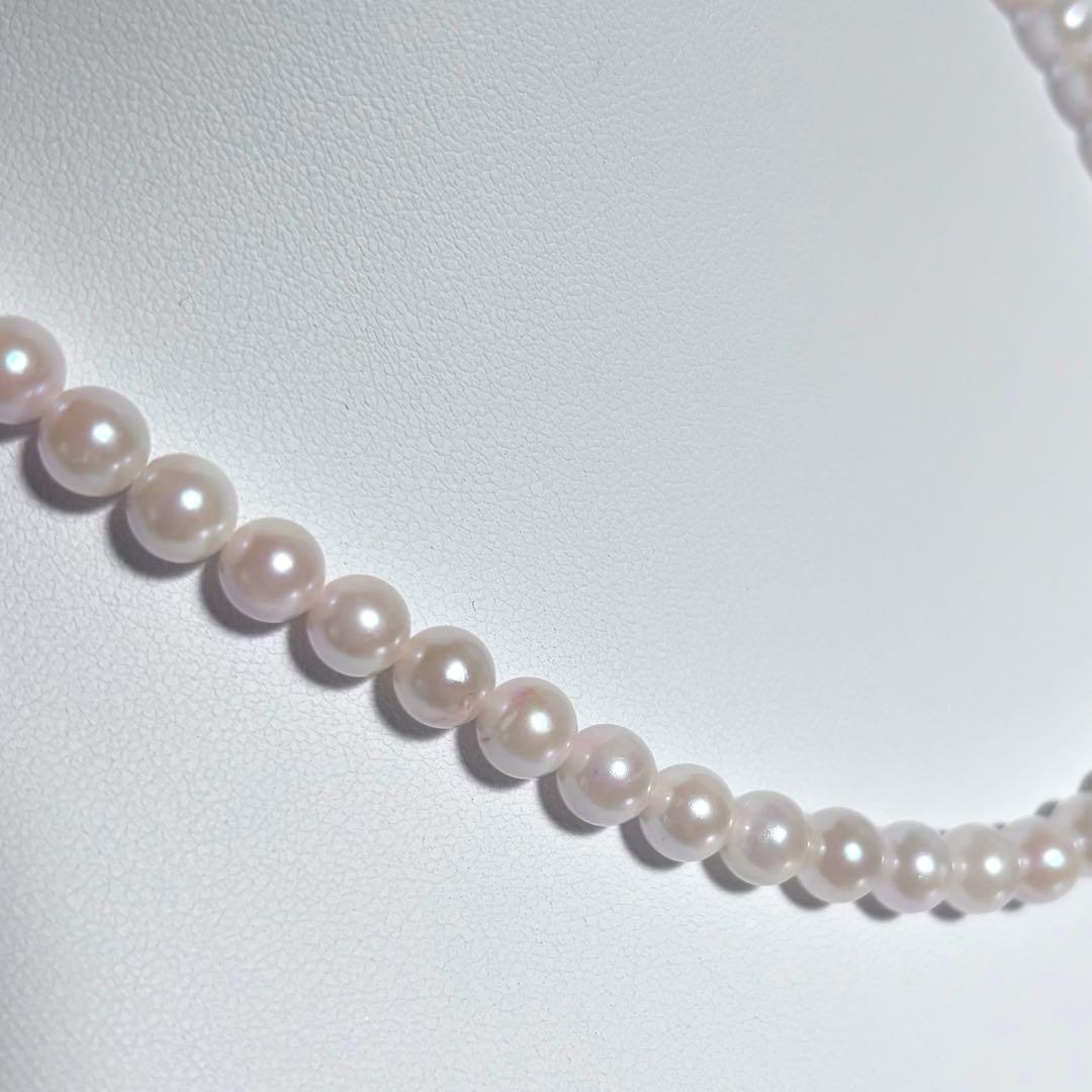 【日本橋三越】約7mmあこや本真珠　パールネックレス　購入証明書/ボックス付き