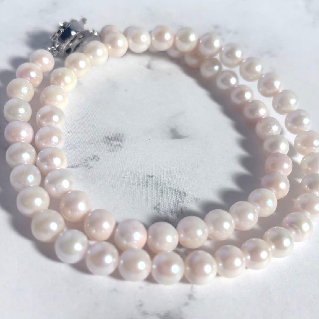 【日本橋三越】約7mmあこや本真珠　パールネックレス　購入証明書/ボックス付き