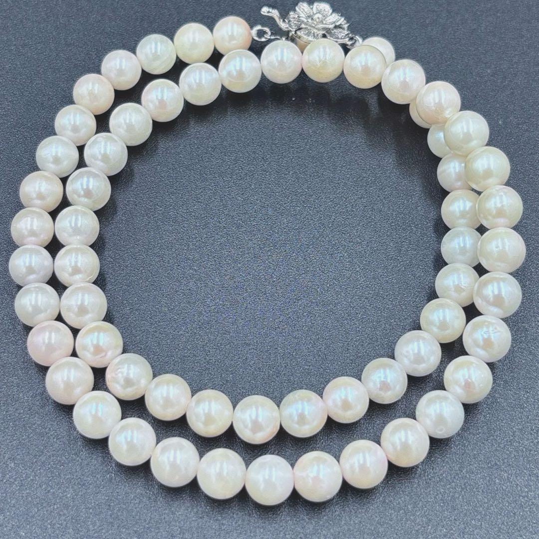 【日本橋三越】約7mmあこや本真珠　パールネックレス　購入証明書/ボックス付き