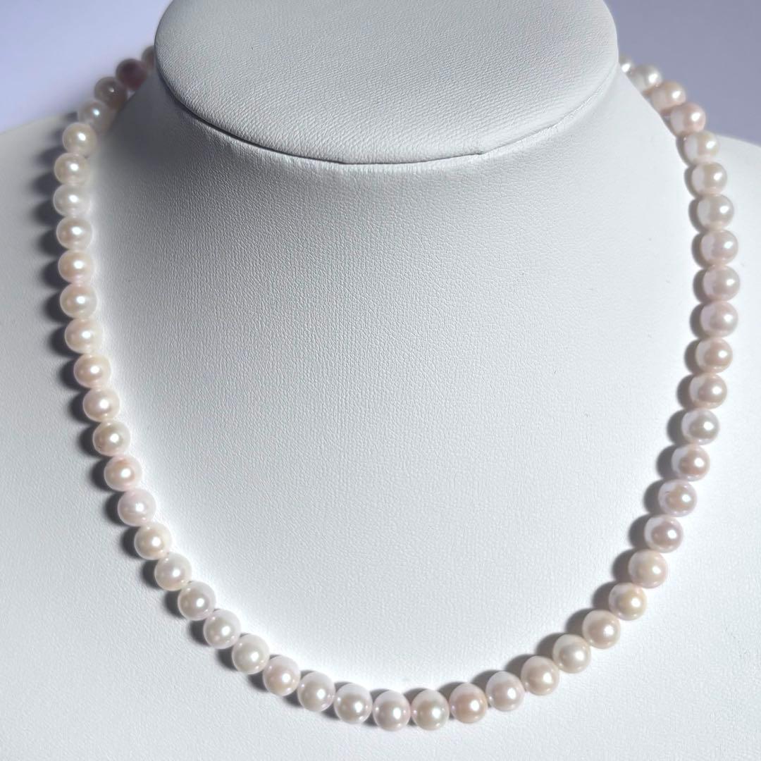 【日本橋三越】約7mmあこや本真珠　パールネックレス　購入証明書/ボックス付き