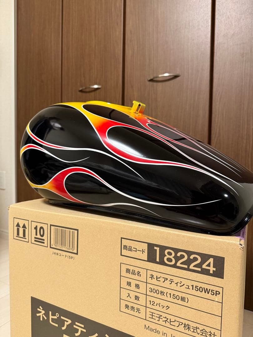 バルカンVN400 VN400c 純正タンク　フレイムス塗装　ファイヤーパターン