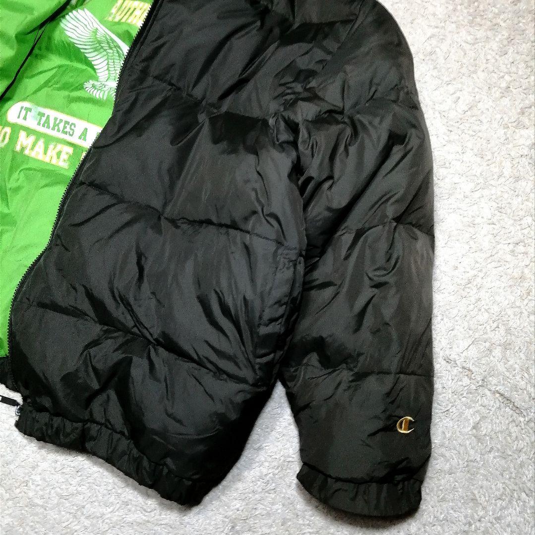 ★90s★チャンピオン★ダウンジャケット 4L 超ビッグサイズ オリーブドラブ