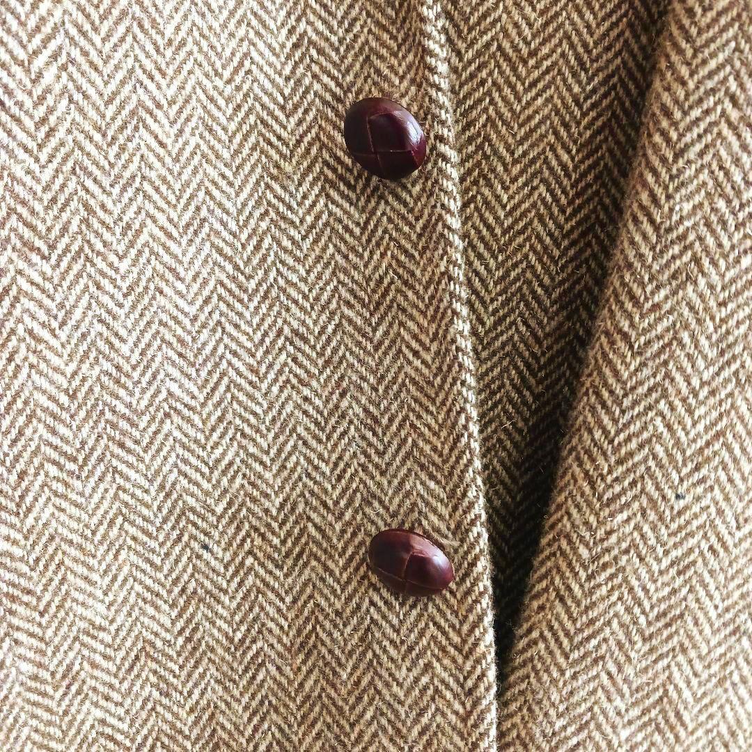 Sears ブラウン ツイード ジャケット ウール ヘリンボーン ヴィンテージ