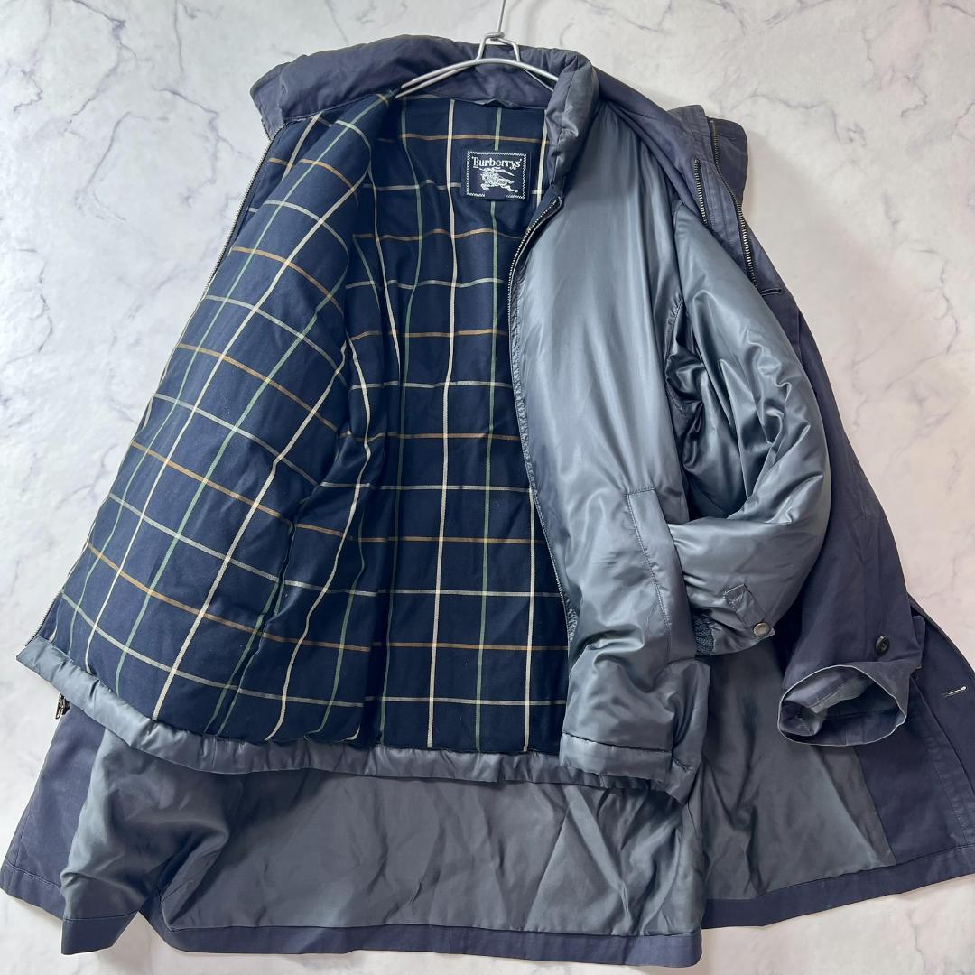 バーバリー長袖ダウンライナーコート 肉厚 ライナー単体着用可 XL相当B1297
